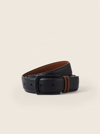 Zegna Black Leather Belt