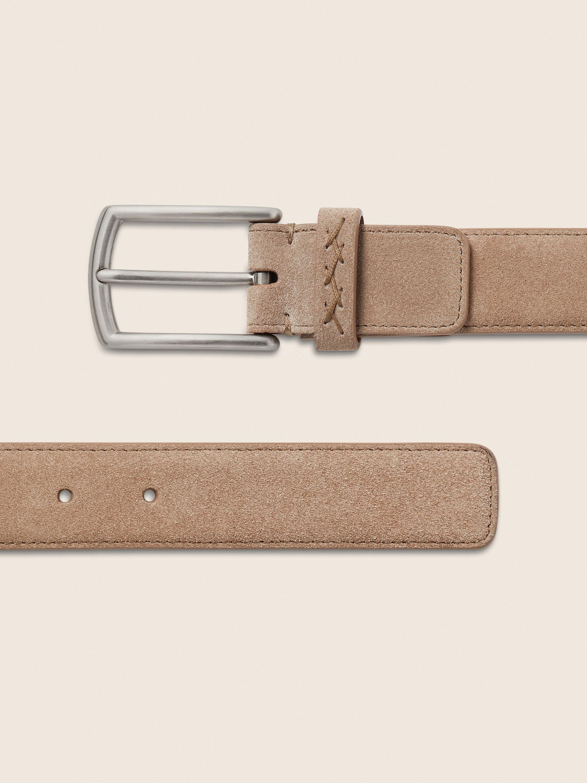 Zegna Beige Suede Belt