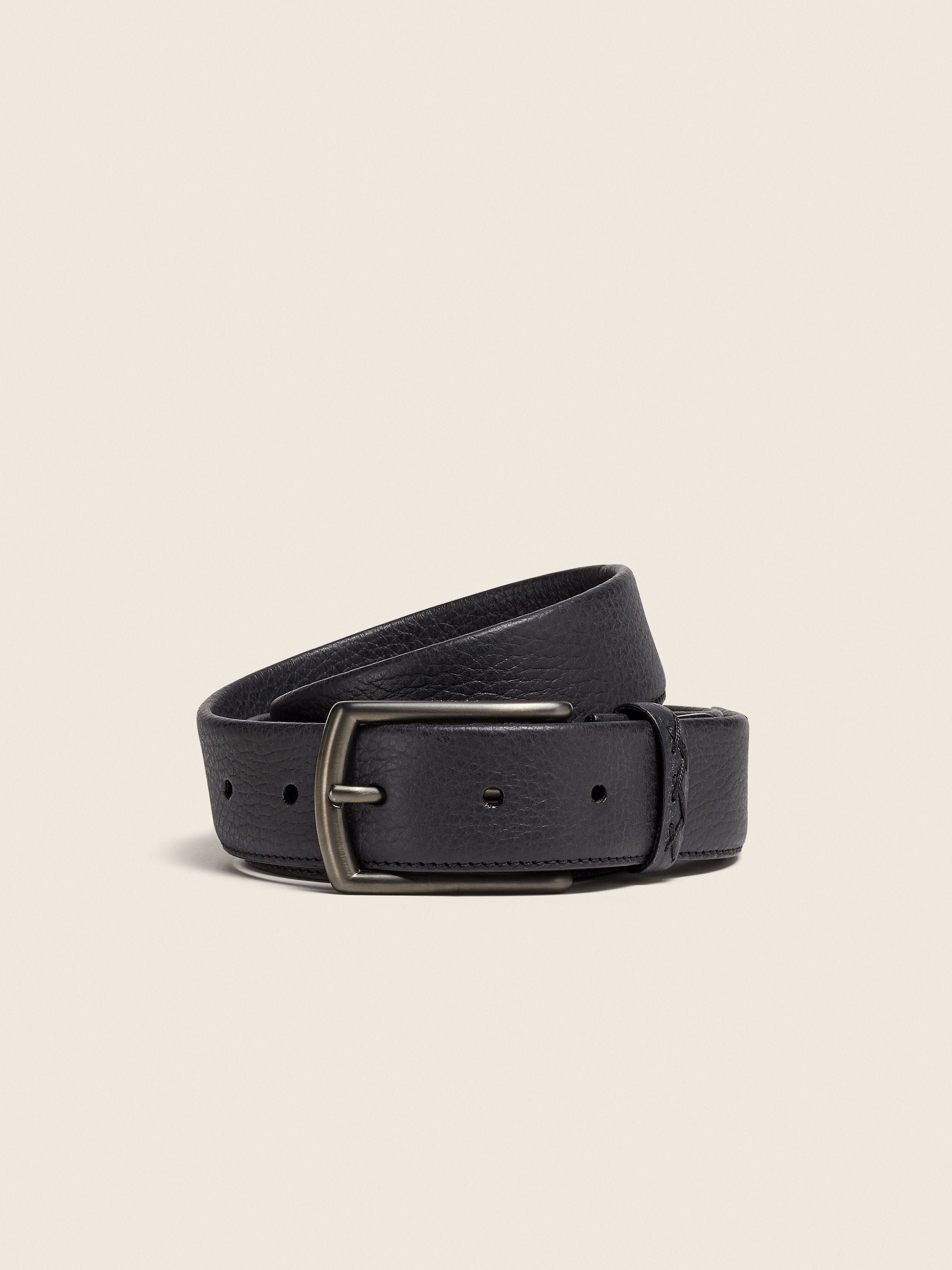 Zegna Black Leather Belt