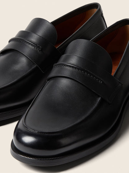 Zegna Black Leathermocassincorso Loafers