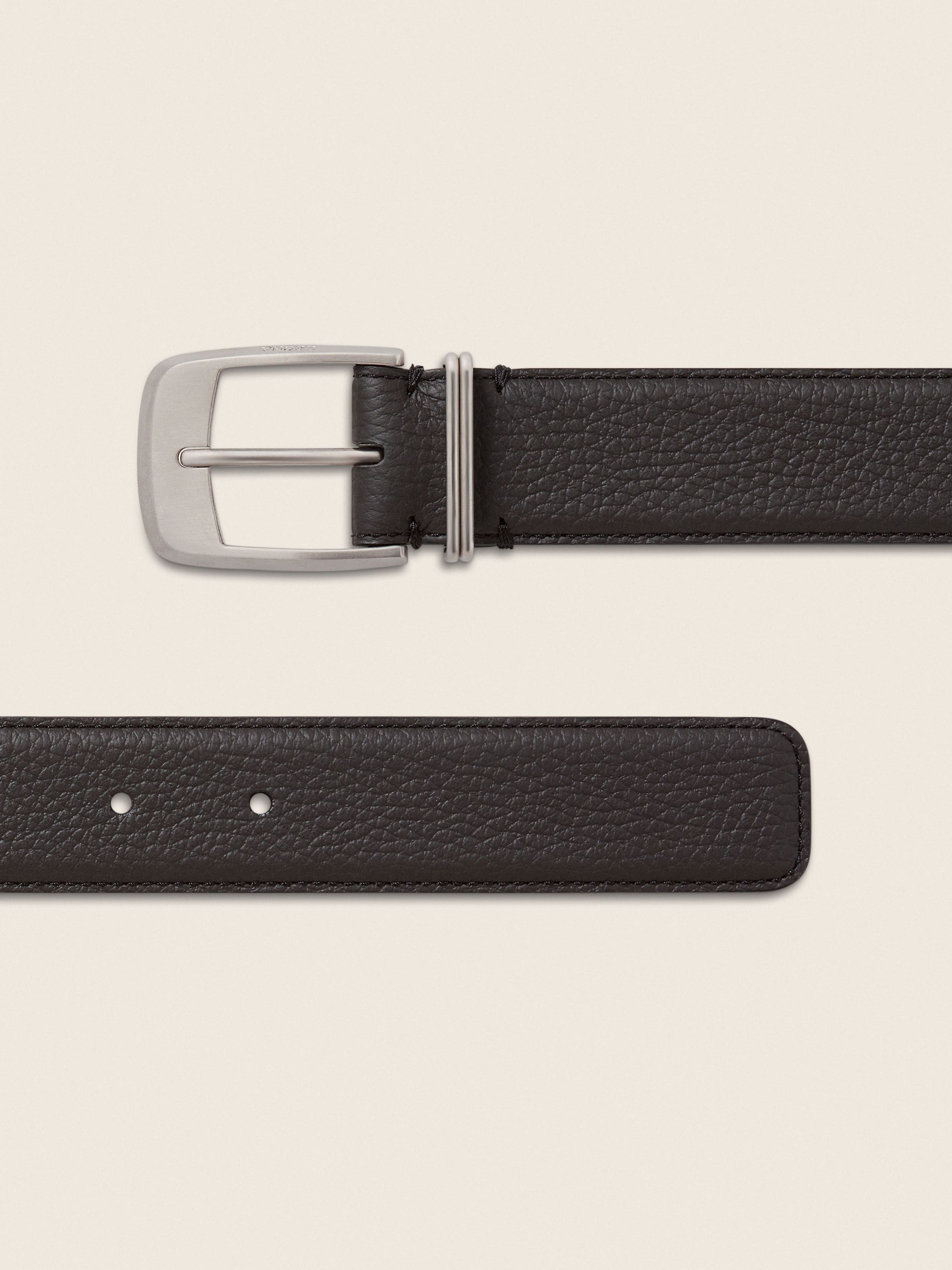 Zegna Dark Brown Leather Belt