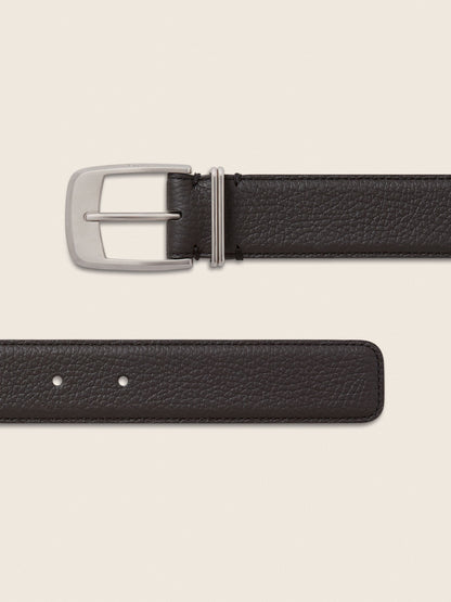 Zegna Dark Brown Leather Belt