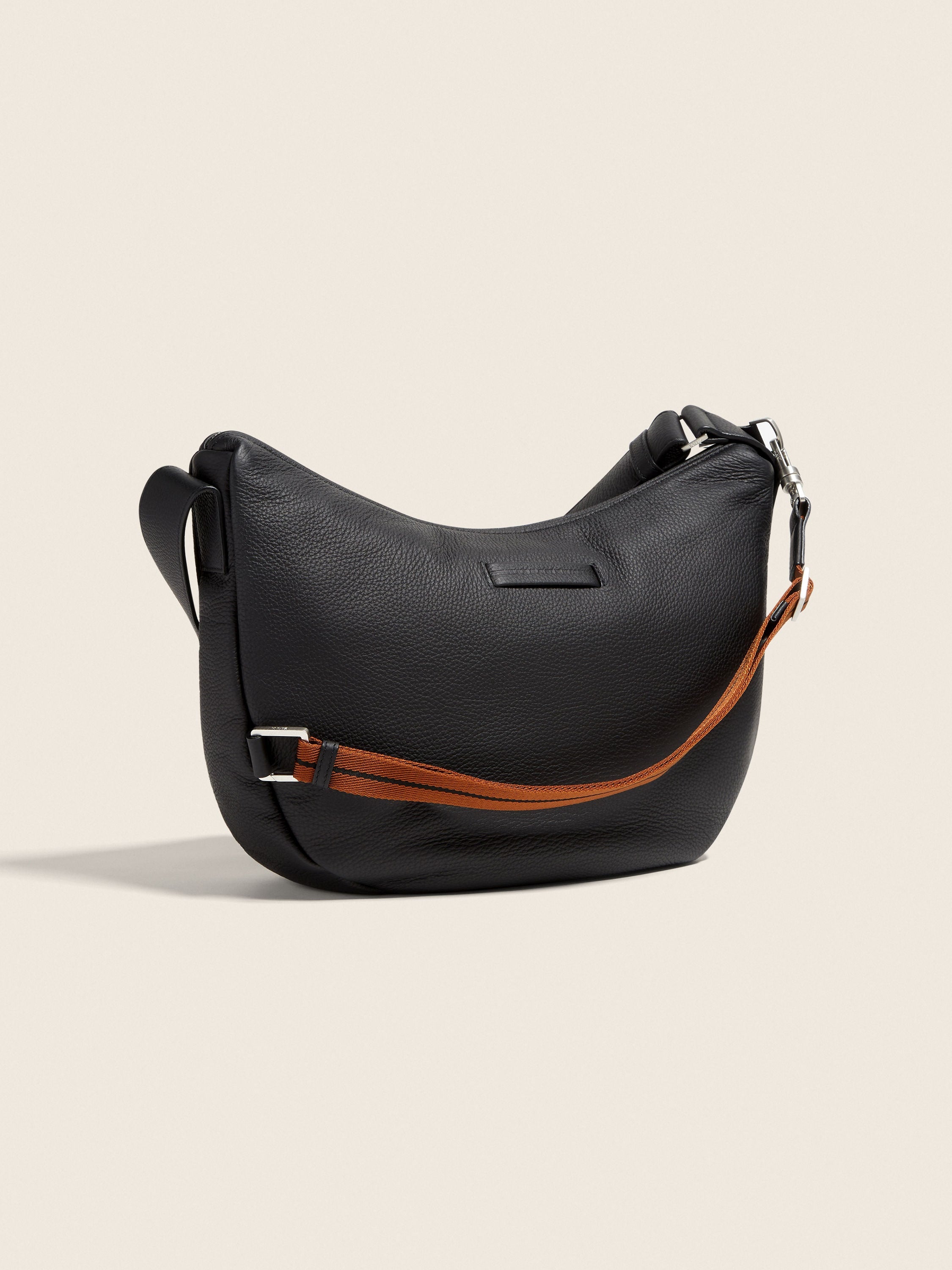 Zegna Black Deerskin Hobo Panorama Mini Bag