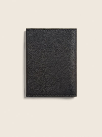 Zegna Black Deerskin Passport Case