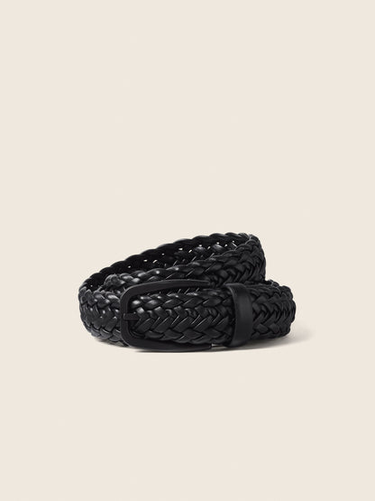 Zegna Black Leather Belt
