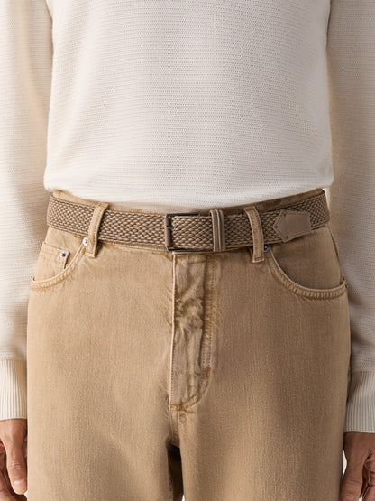Zegna Beige Rayon Belt