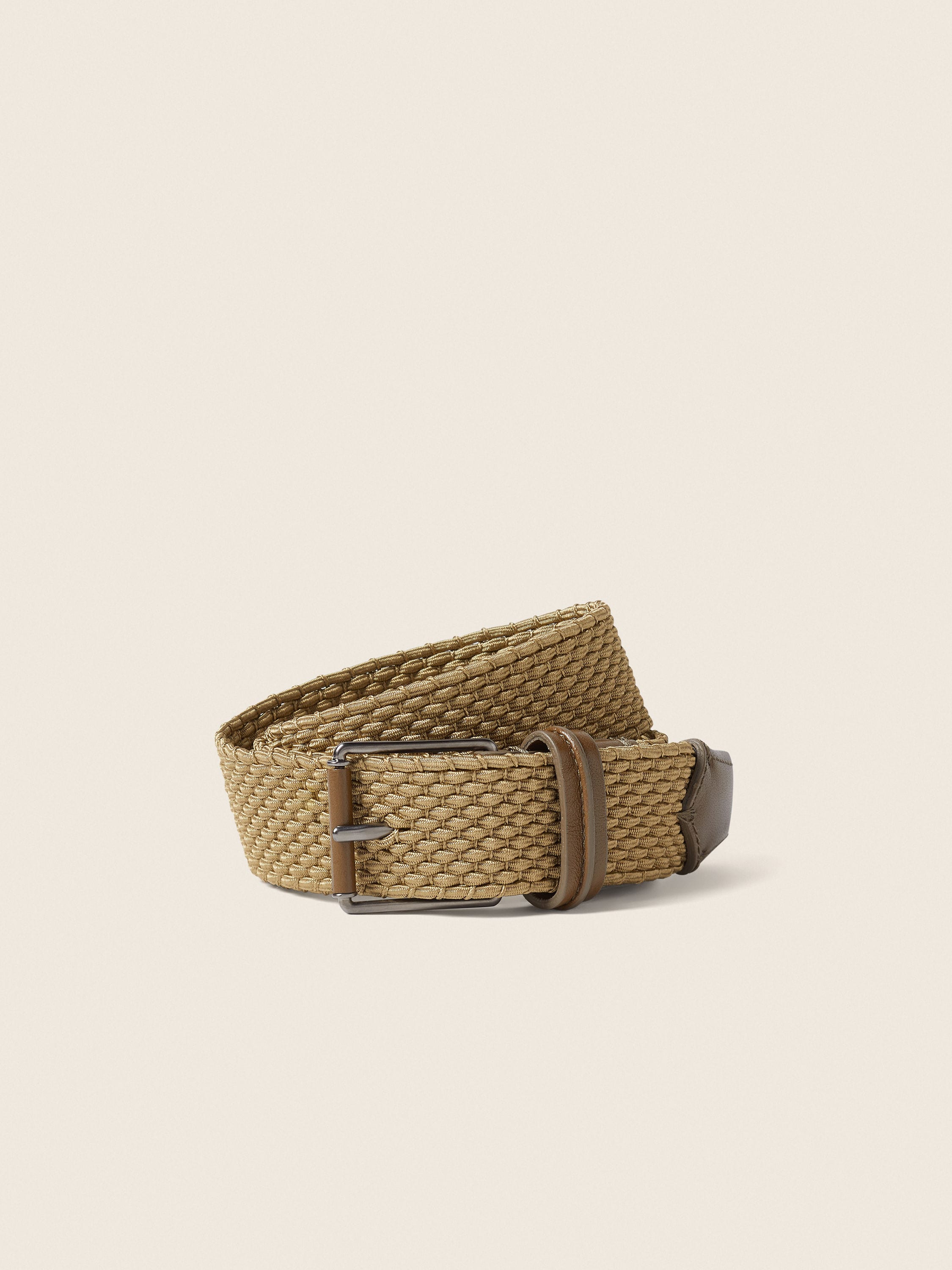 Zegna Light Olive Green Rayon Belt