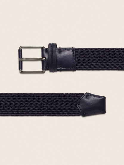 Zegna Navy Blue Rayon Belt
