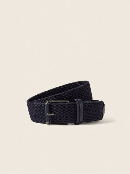 Zegna Navy Blue Rayon Belt
