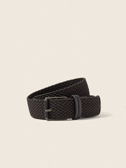 Zegna Dark Brown Rayon Belt