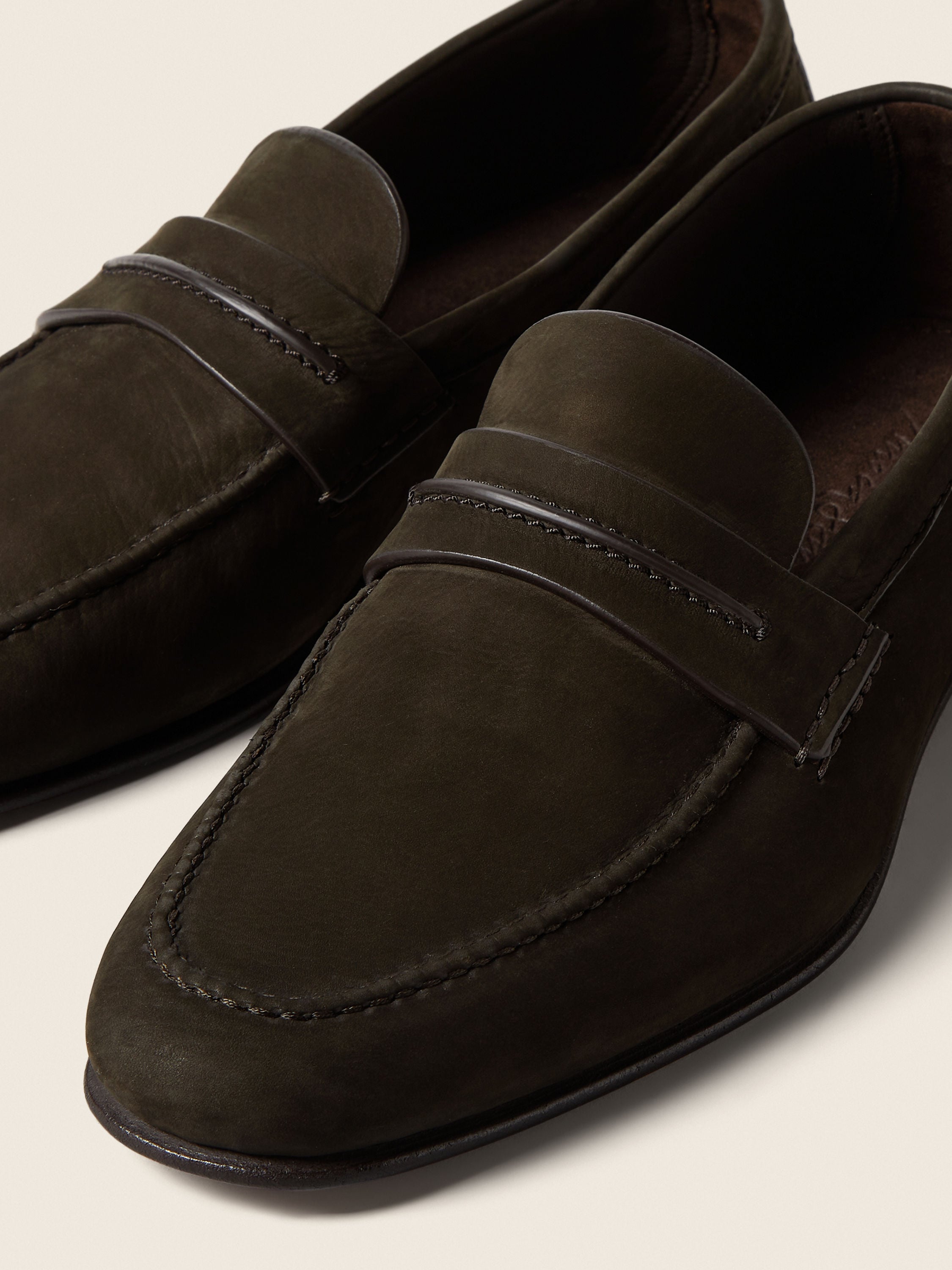 Zegna Dark Brown Secondskin Mocassin Loafer