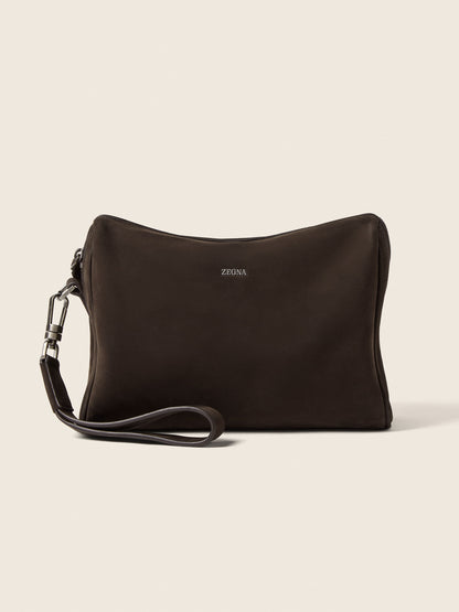 Zegna Dark Brown Secondskin Pouch