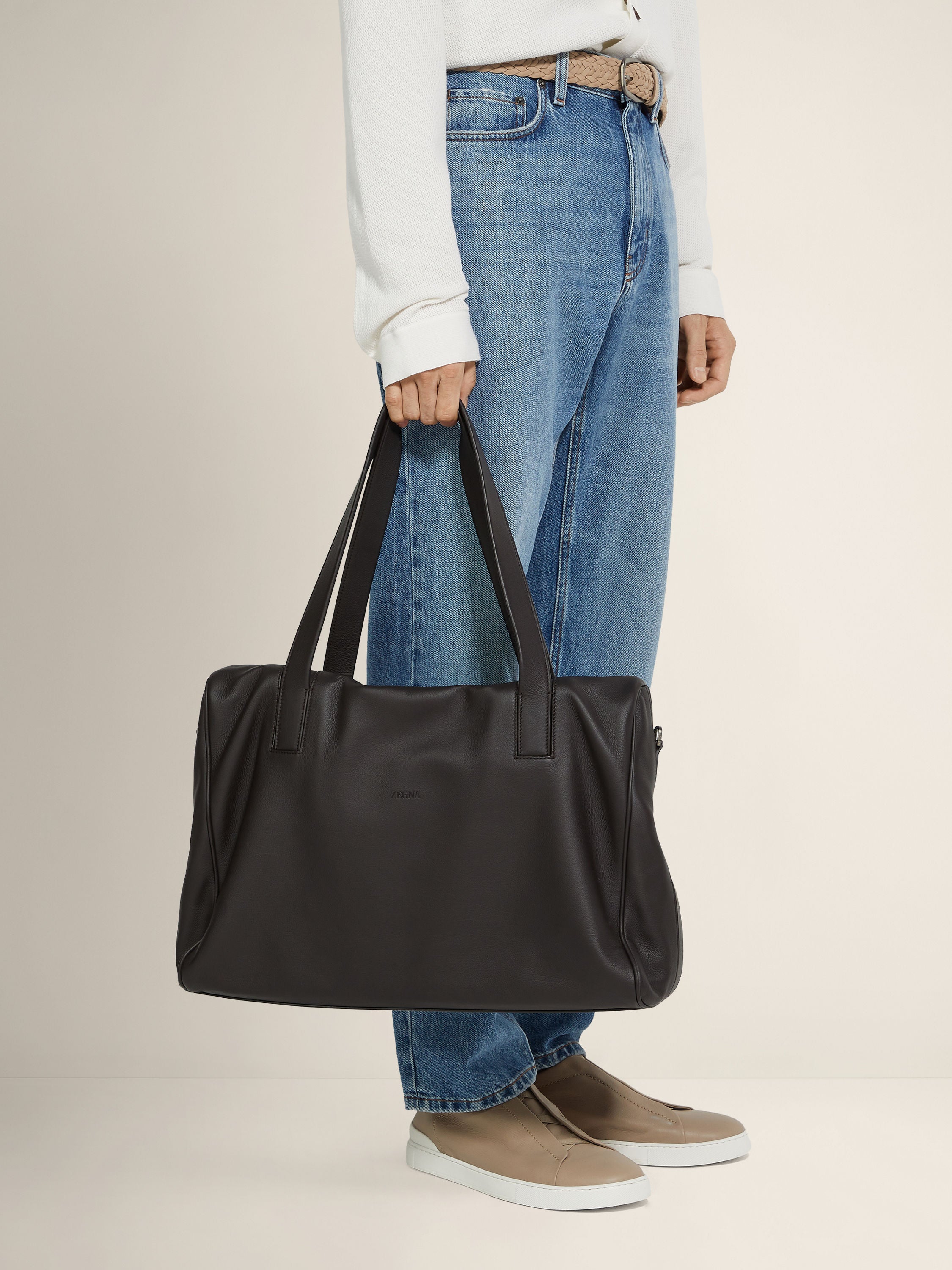 Zegna Dark Brown Secondskin Business Bag