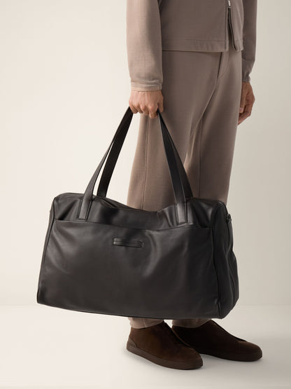 Zegna Dark Brown Secondskin Weekender Bag