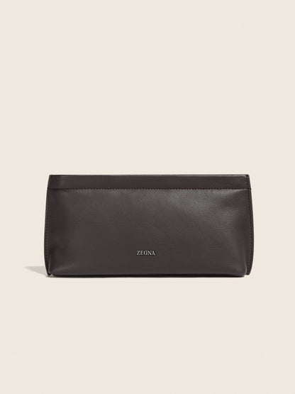 Zegna Dark Brown Secondskin Clutch