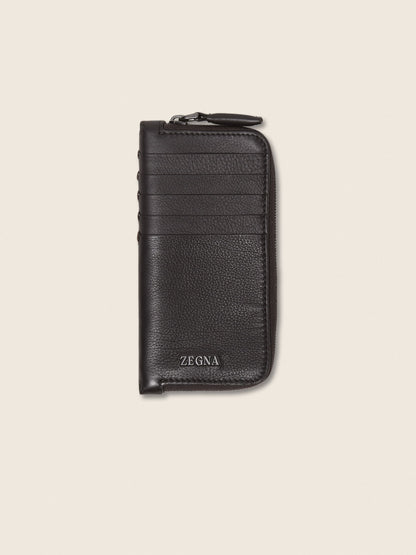 Zegna Dark Brown Secondskin Card Case