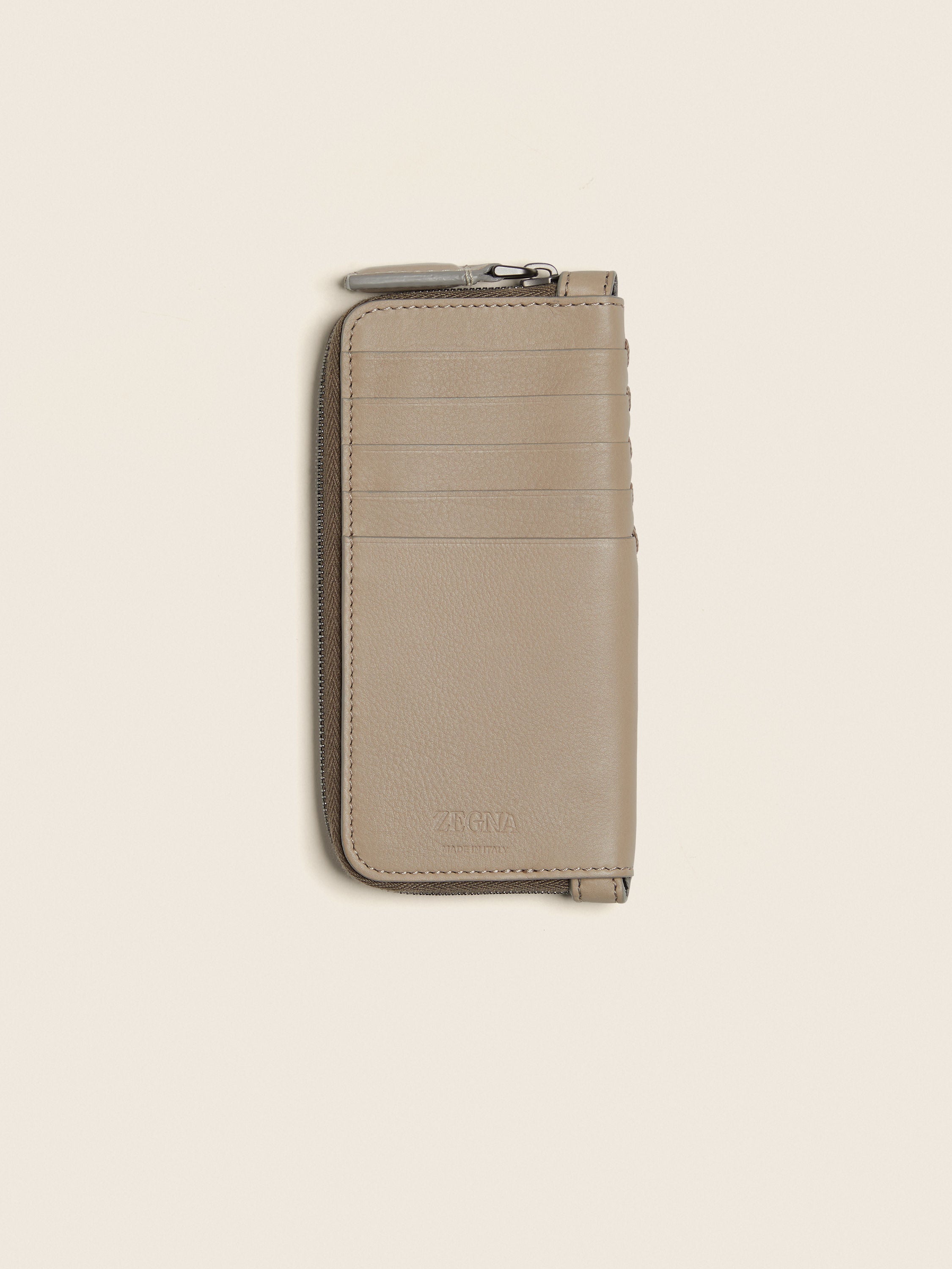 Zegna Light Taupe Secondskin Card Case