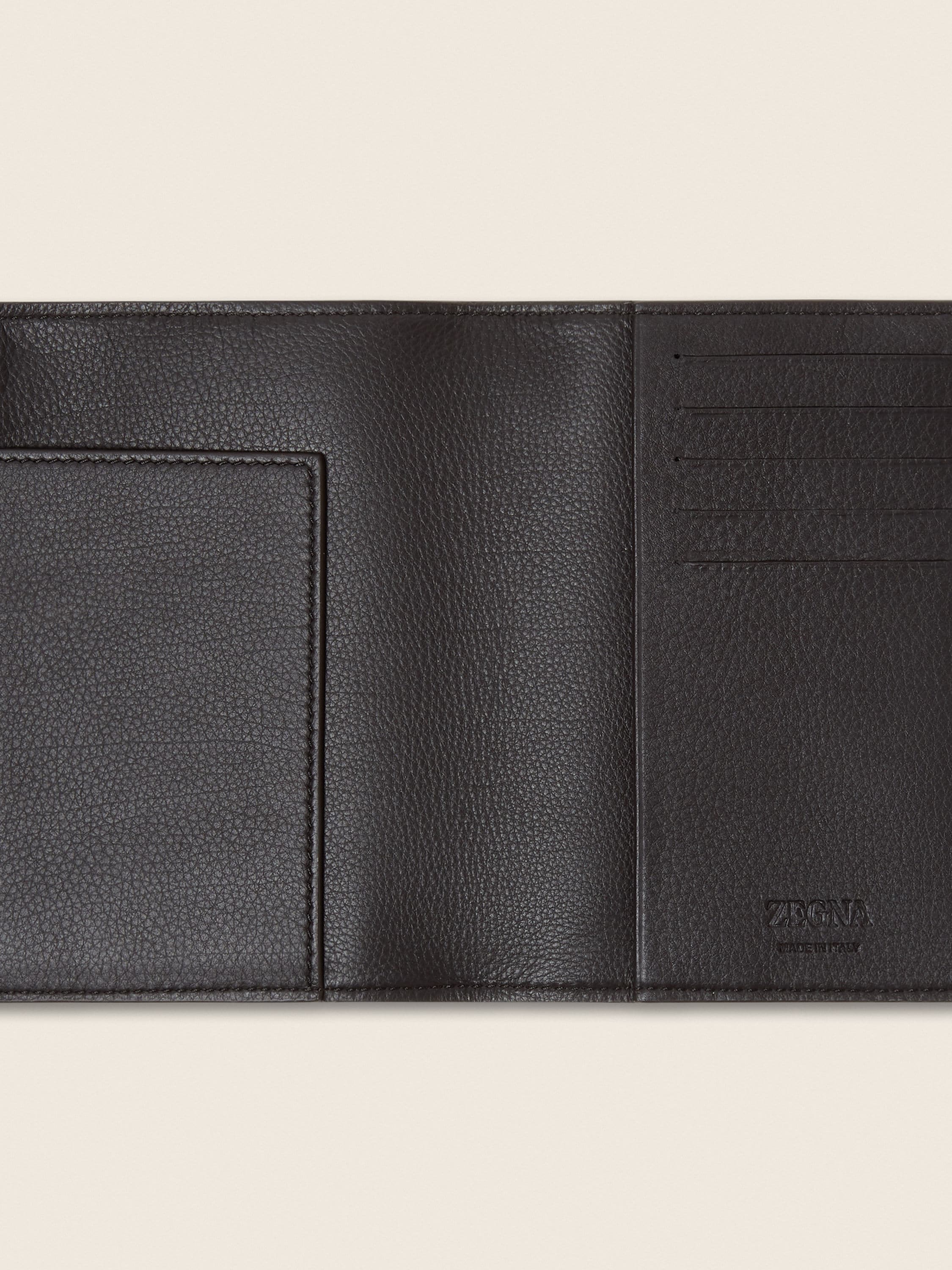 Zegna Dark Brown Secondskin Passport Case