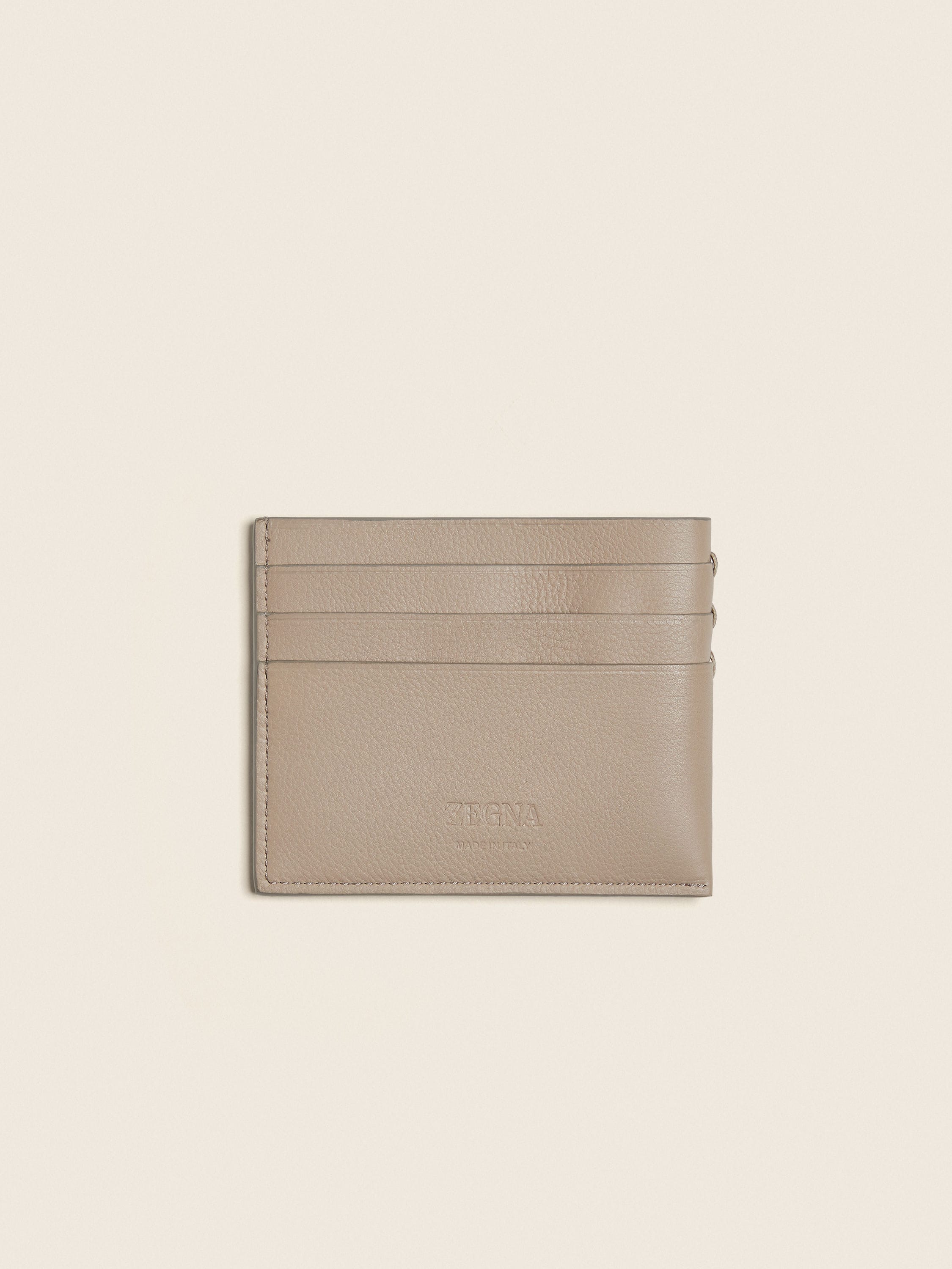 Zegna Light Taupe Secondskin Card Case