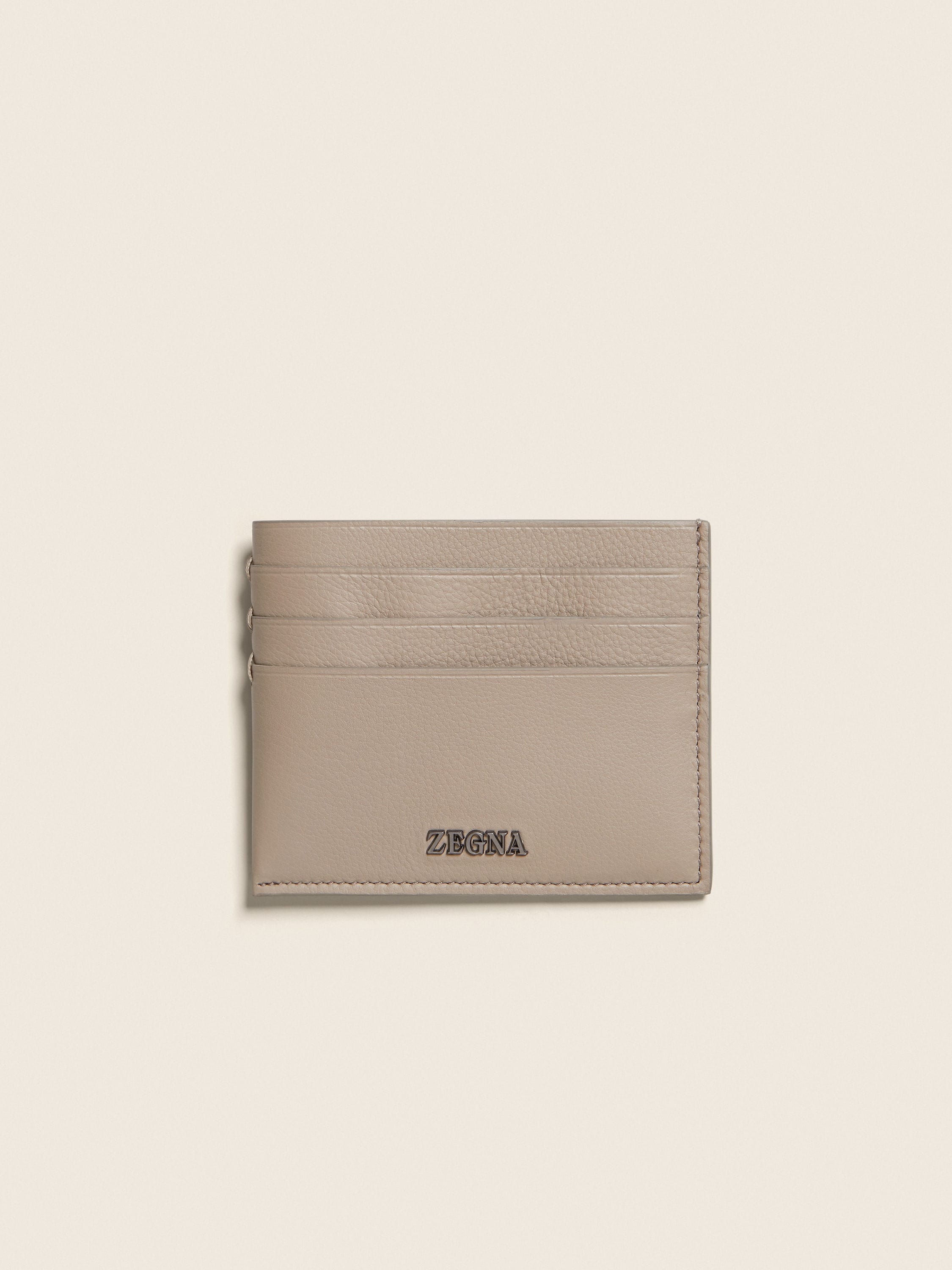 Zegna Light Taupe Secondskin Card Case