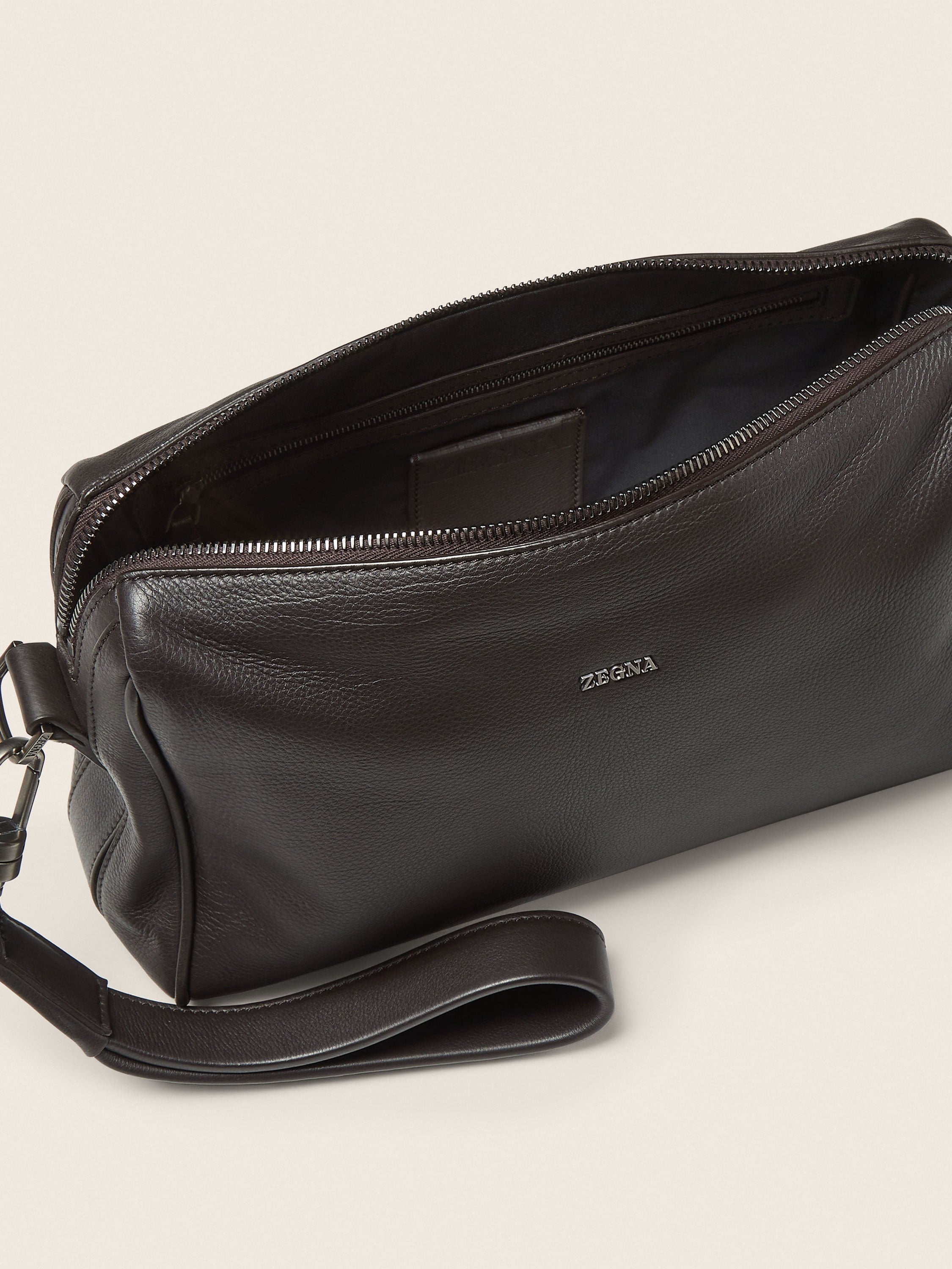 Zegna Dark Brown Secondskin Pouch