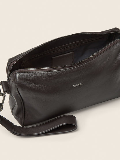 Zegna Dark Brown Secondskin Pouch