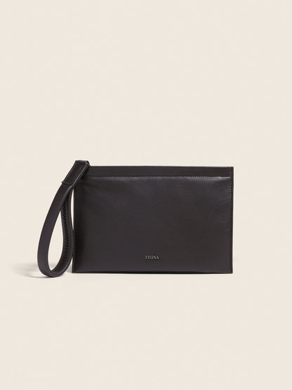 Zegna Dark Brown Secondskin Pouch