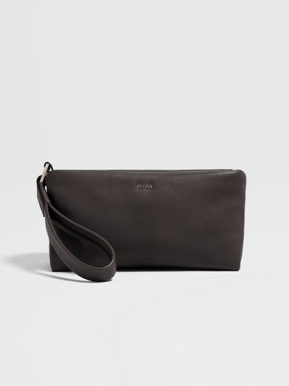 Zegna Dark Brown Secondskin Pouch