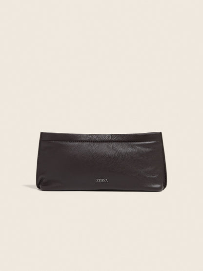 Zegna Dark Brown Secondskin Pouch