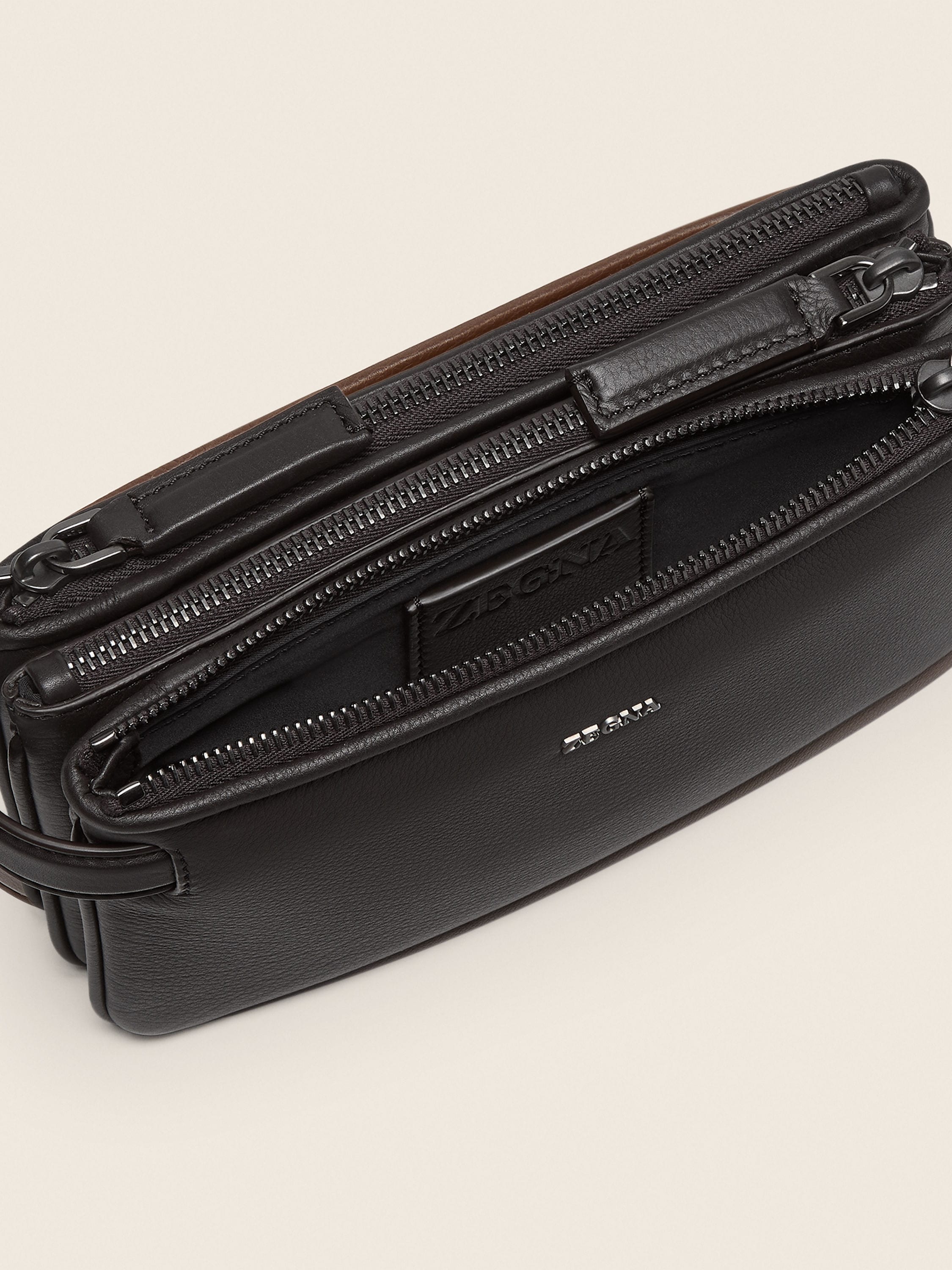 Zegna Dark Brown Secondskin Pouch