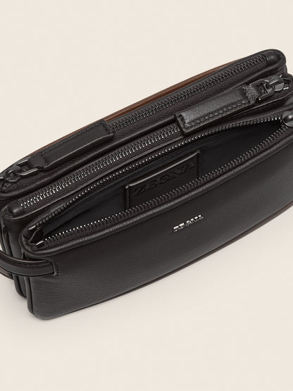 Zegna Dark Brown Secondskin Pouch
