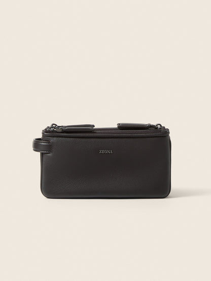 Zegna Dark Brown Secondskin Pouch