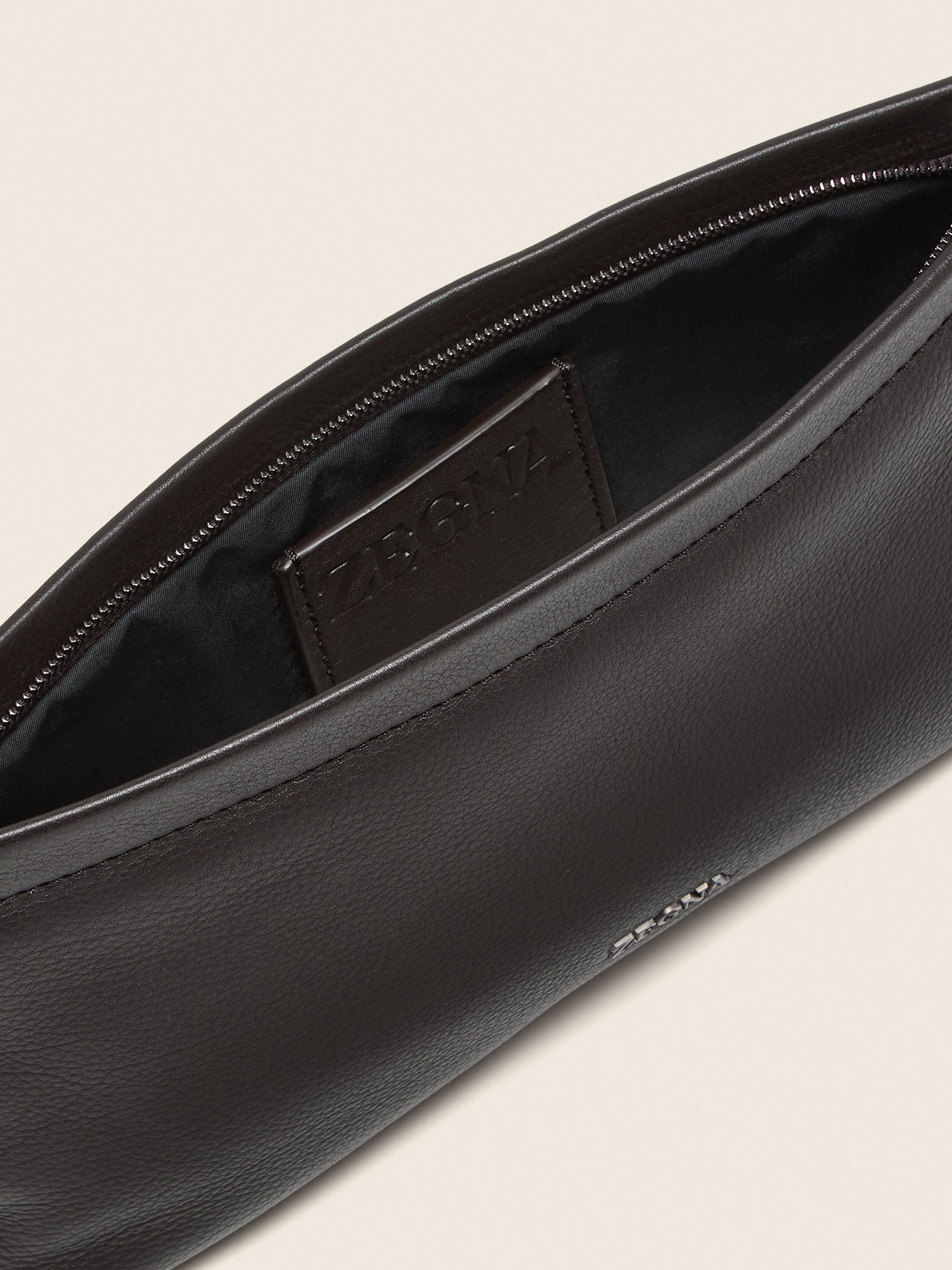 Zegna Dark Brown Secondskin Pouch