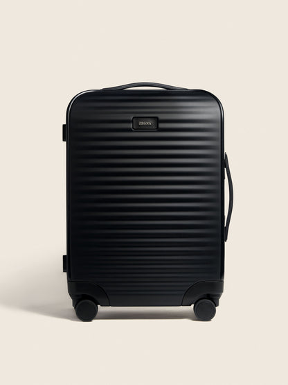 Zegna Black Polyurethane Leggerissimo Trolley