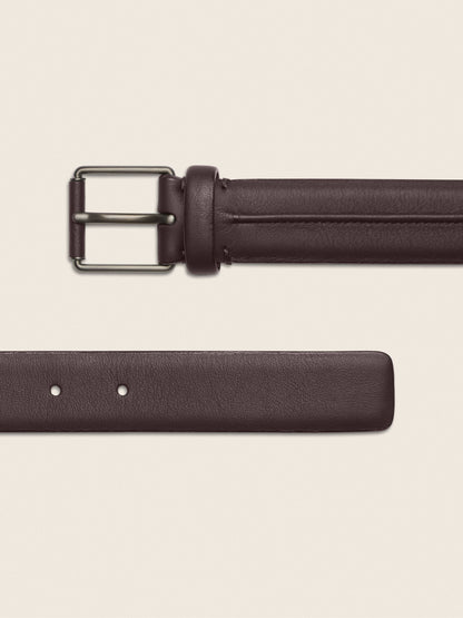 Zegna Dark Brown Leather Belt
