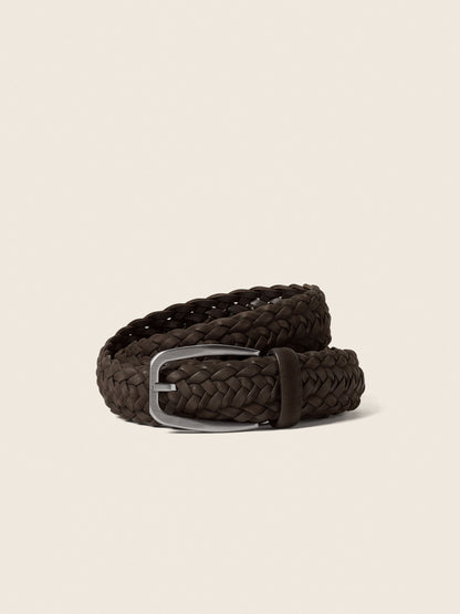 Zegna Dark Brown Nubuck Belt