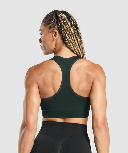 Women's Gymshark Lift Seamless Sports Bra Green