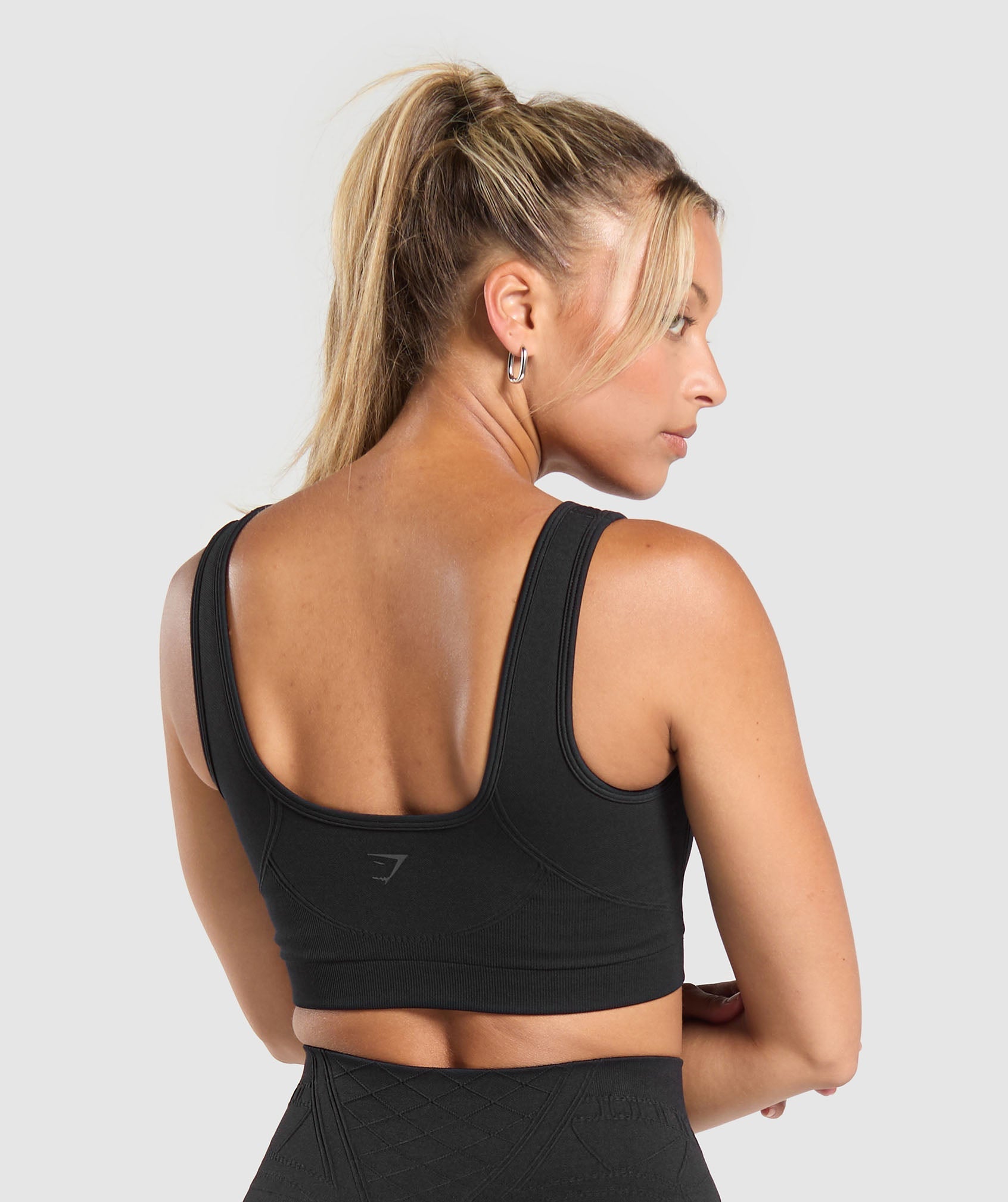 Women's Gymshark Corset Seamless Sports Bra Black