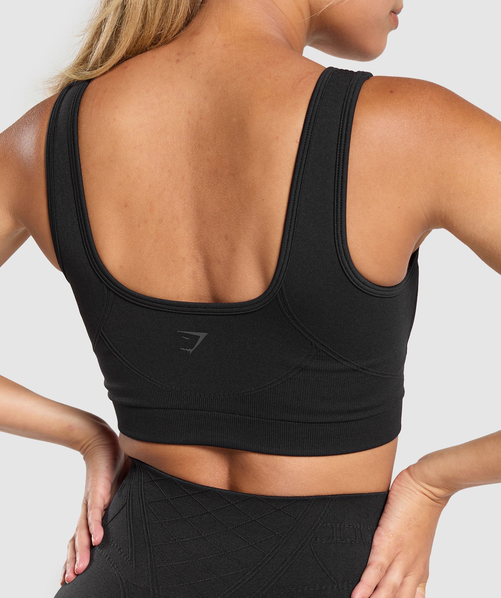 Women's Gymshark Corset Seamless Sports Bra Black