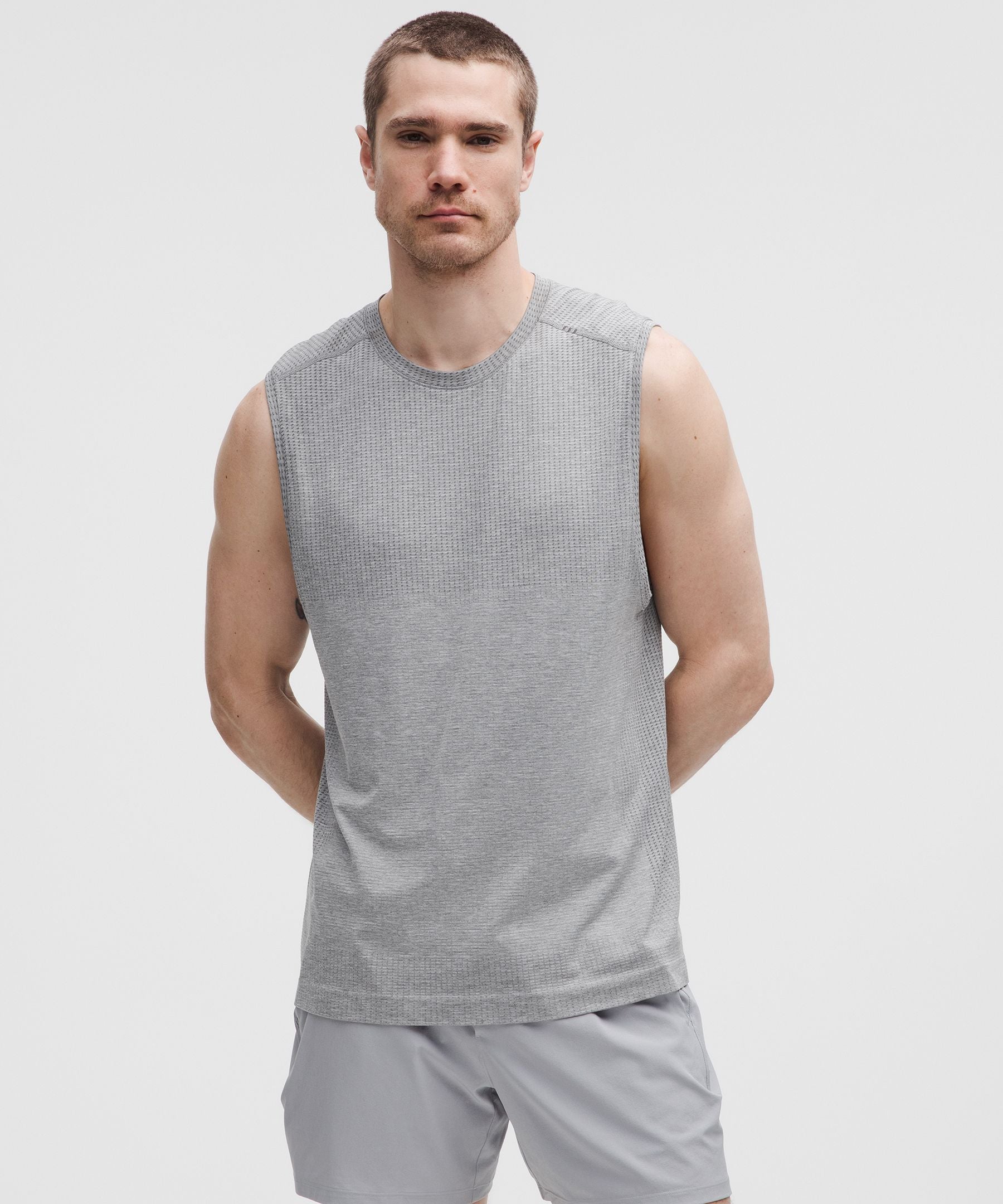 Lululemon Metal Vent Tech Sleeveless Shirt *Updated Fit Slate/White
