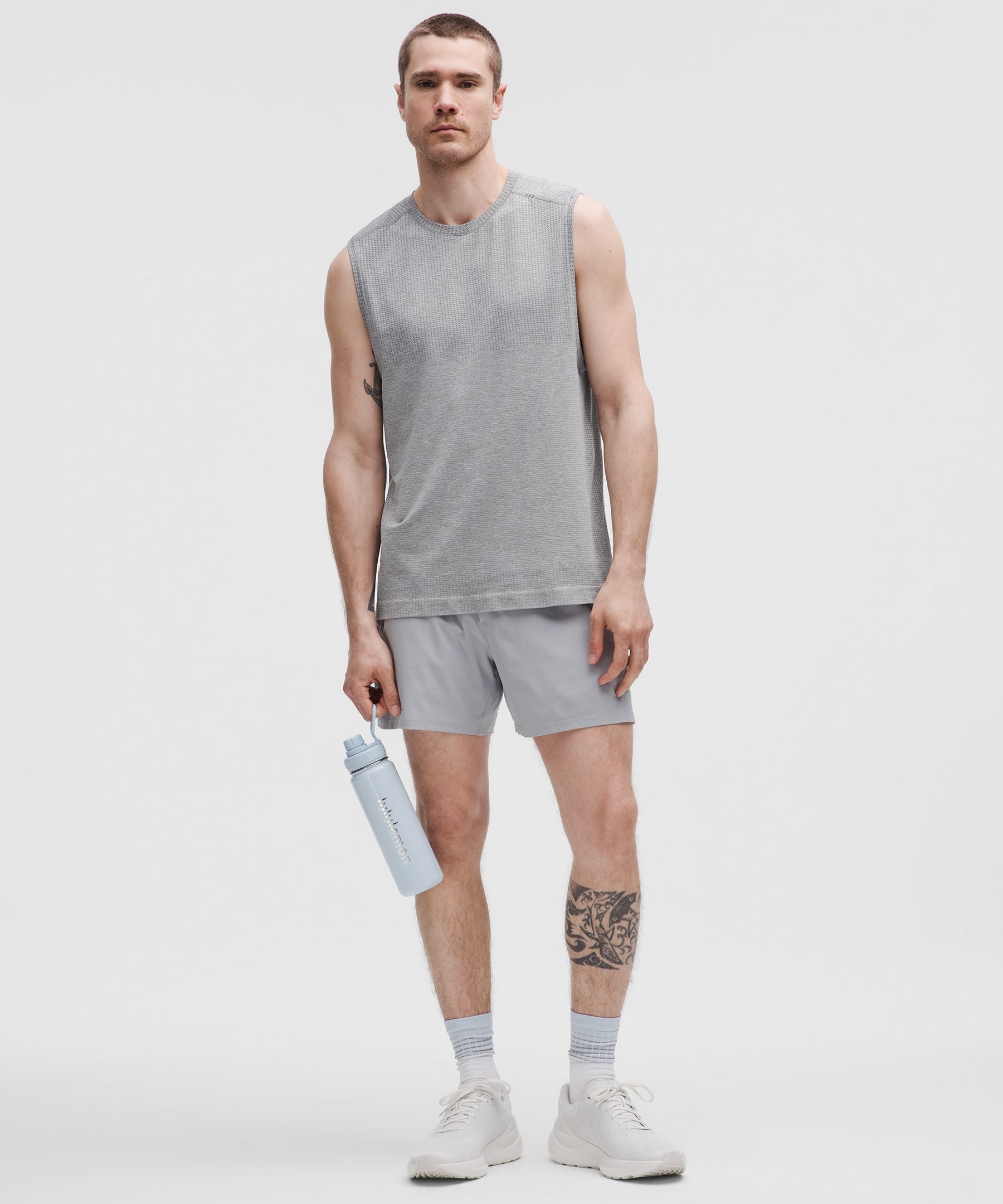 Lululemon Metal Vent Tech Sleeveless Shirt *Updated Fit Slate/White