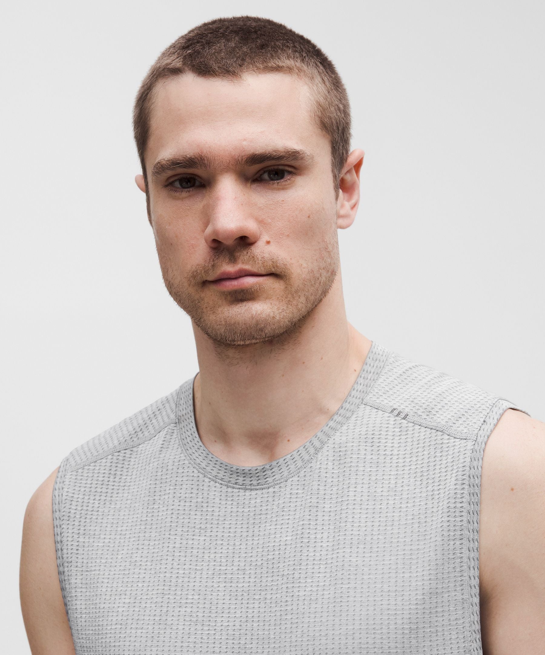 Lululemon Metal Vent Tech Sleeveless Shirt *Updated Fit Slate/White