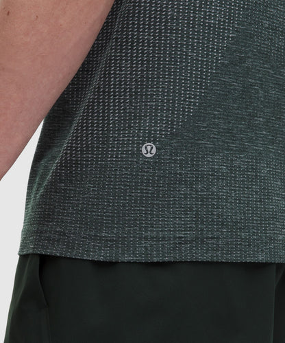 Lululemon Metal Vent Tech Sleeveless Shirt *Updated Fit Starch Blue/Rainforest Green