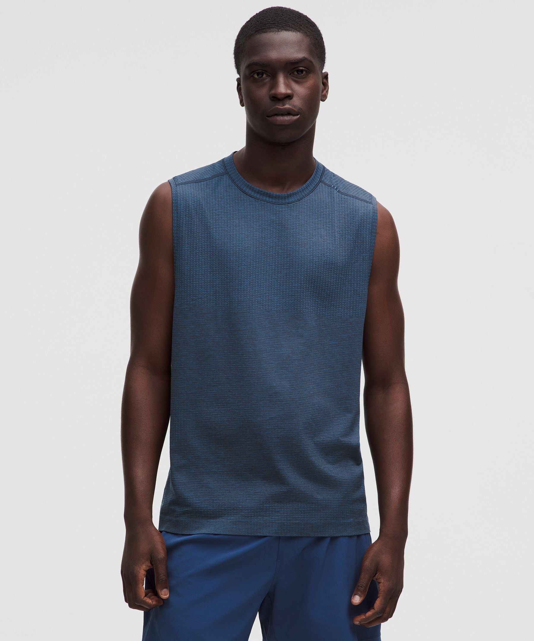 Lululemon Metal Vent Tech Sleeveless Shirt *Updated Fit Chalk Blue/Blue Twill