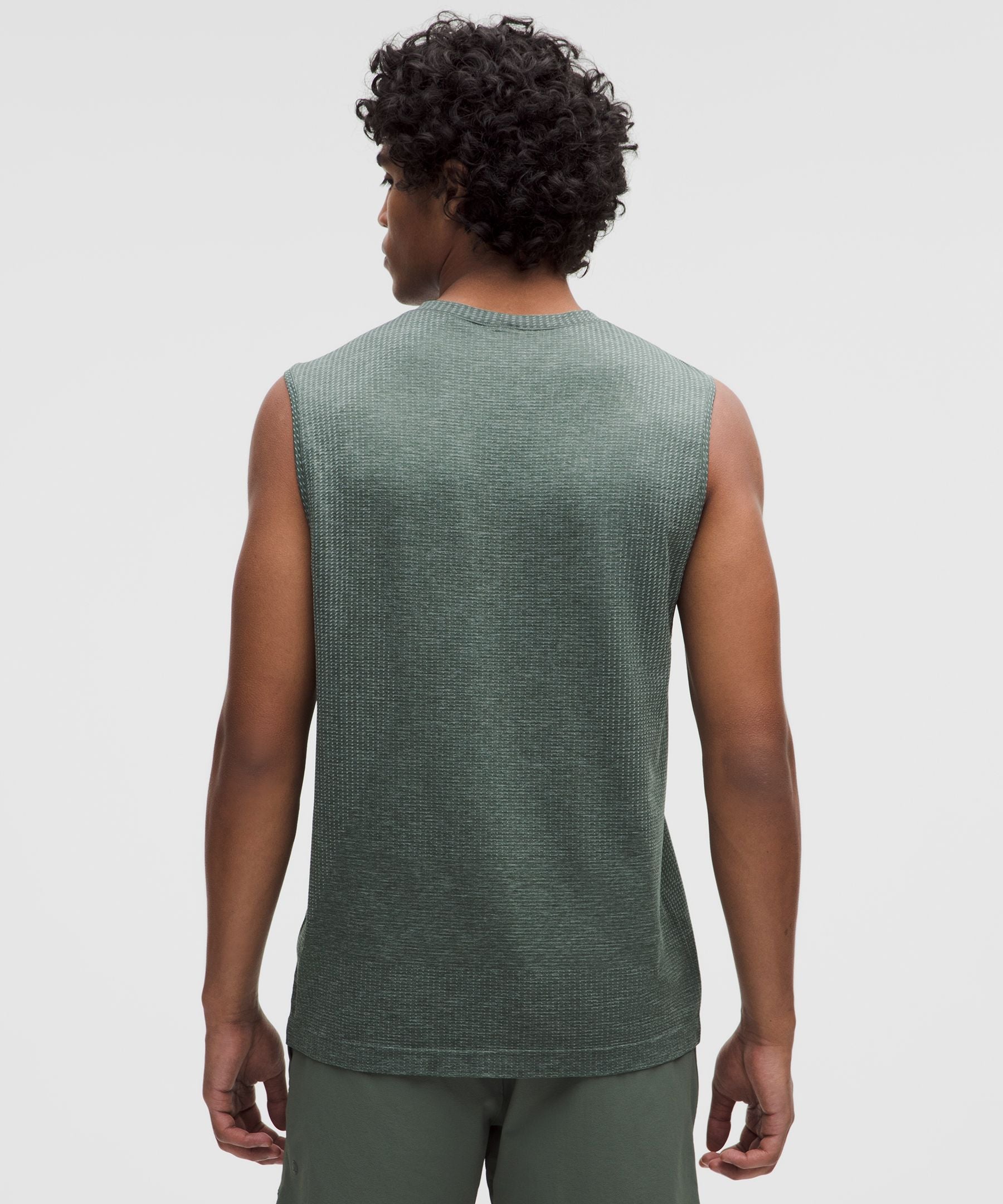 Lululemon Metal Vent Tech Sleeveless Shirt *Updated Fit Pine Grey/Palm Deco
