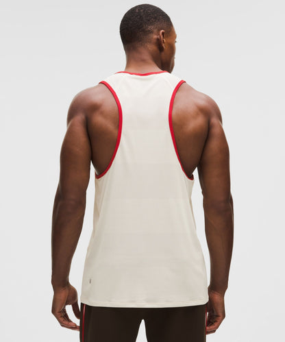 Lululemon Fast and Free Perforated Stripe Tank *Run Crew 1998