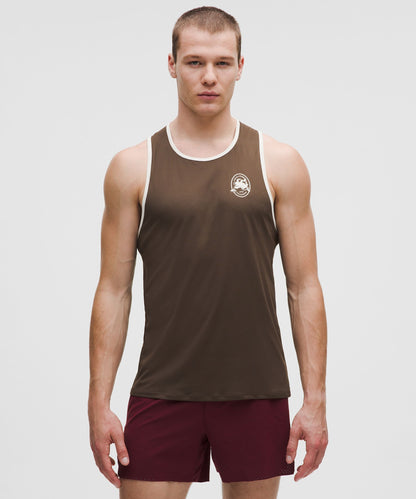 Lululemon Fast and Free Perforated Stripe Tank *Run Crew 1998