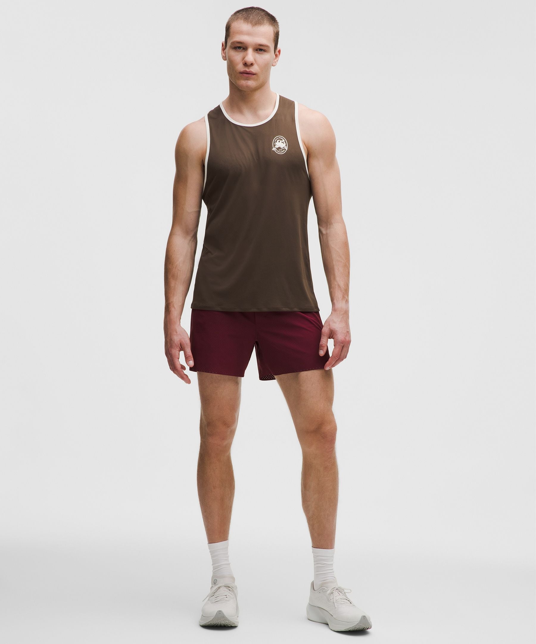 Lululemon Fast and Free Perforated Stripe Tank *Run Crew 1998