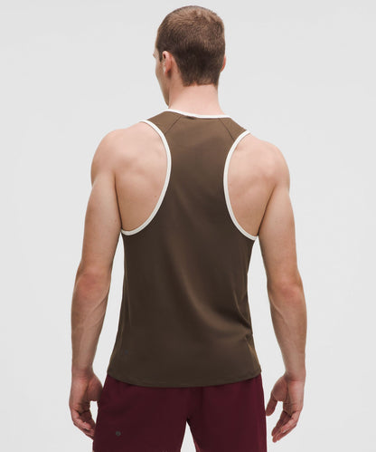 Lululemon Fast and Free Perforated Stripe Tank *Run Crew 1998