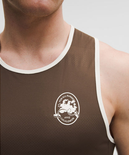 Lululemon Fast and Free Perforated Stripe Tank *Run Crew 1998